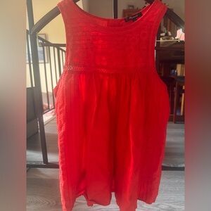 Madewell Red Sleeveless Halter Blouse Size 4